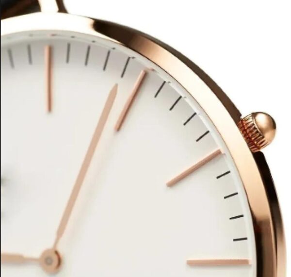 Men's Brown Leather Quartz Watch - Water Resistant - Image 2
