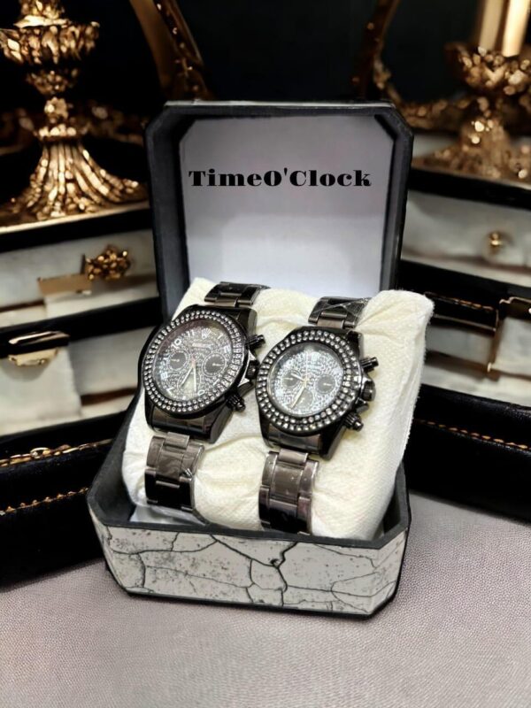 Analogue Chain Strap Premium Couple Watches - Image 2