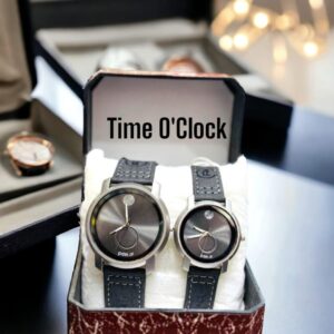 Premium Leather Couple Watch